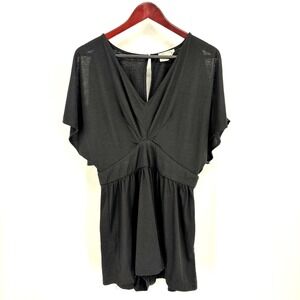 Mia Joy by Joyfolie‎ Black Romper Size Medium Short Sleeve Flowy Casual Vacation